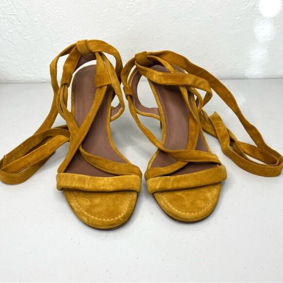 ba&sh Cidney Suede Ankle Tie Sandals - Picture 4 of 12